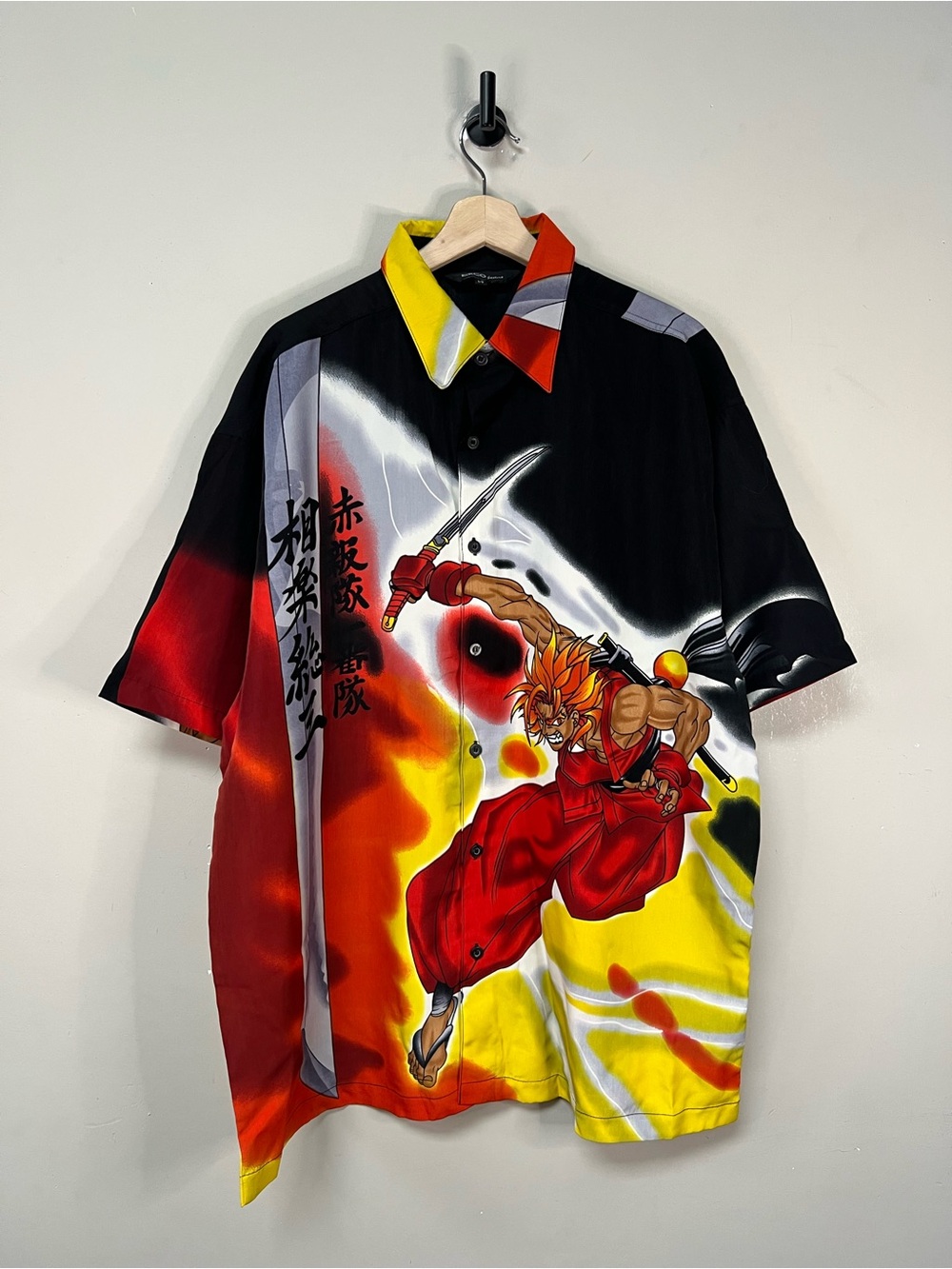 Vtg Y2K Manga Anime Button Up